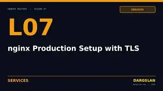Lesson 07 — nginx Production Setup with TLS