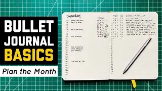 Bullet Journal Basics | Minimalist Monthly Spread for Dates, Mood + Habit Tracker & One Line Journal