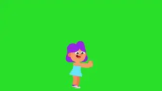 Green Screen Animated girl Video: 