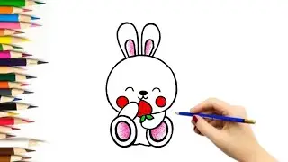 Cute Drawing || How to Draw Cute Rabit Step By Step || Cute Things Drawing Tutorial || #bunny.