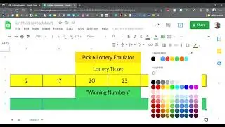 Emulate a Lottery with Google Sheets