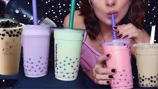 ASMR: BUBBLE TEA - Drink with soft popping bubbles!