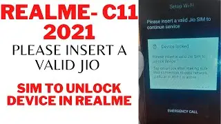 Realme C11 2021 Please Insert a valid Jio Sim to unlock device in Problem Solve Hard reset 1000 %OK