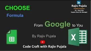 27. Master CHOOSE Function in Excel & Google Sheets | Simplified by a Googler