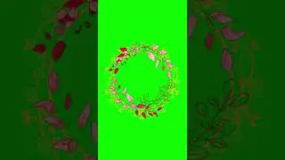 Floral reveal with green screen