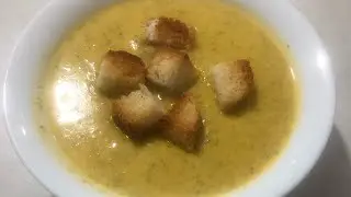 Брокколи с сыром чеддер. Согревающий сливочный крем-суп.