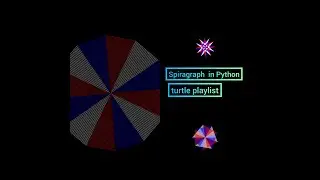 Geometric spiral graph|python graphics tutorial |