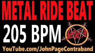 Metal Ride Beat 205 bpm Slayer Style Drums Only Track Loop