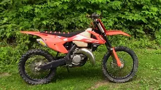 Me trail riding the KTM 125sx at camp!