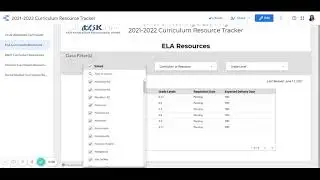Office of Teaching & Learning - Curriculum Dashboard