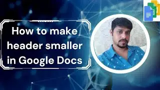 How to make header smaller in Google Docs