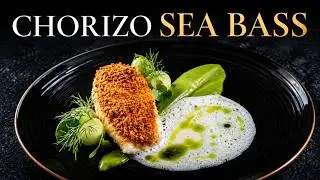 Fine dining SEA BASS recipe | Milk Sauce & Chorizo Crumble