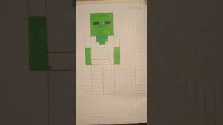 Как нарисовать зомби из Minecraft.