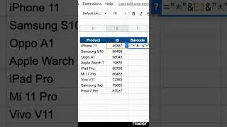 Barcode In Google Sheets #shorts #googlesheets #excel