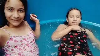 Playing in the water tank