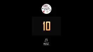 10 Second Countdown Timer with Sound Effect/Guitar Music and Black Background! - Your Timer #shorts