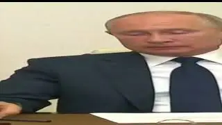Широкий Путин крутит широкую ручку с каменным лицом/Wide Putin turns a wide handle with a stony face