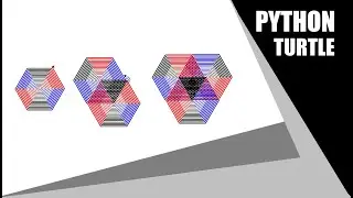 Python Turtle - Draw Multi Color Pattern Design in Python Turtle Graphics By 