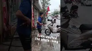 At the Vietnamese service they changed the oil and washed the bike for $6