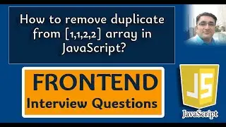 remove duplicates from array in javascript | algorithm interview question In हिंदी
