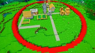 The VILLAGERS and I can’t LEAVE the village in the RED CIRCLE to Minecraft Сhallenge