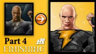Black Adam [ Vexel Art ] Photoshop Tutorial. Part 4.
