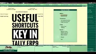 10 Most Useful Shortcuts in Tally.Erp9