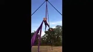Aerial Silks | Straddle ups | Angel Drop into Fall Back Star Drop | Dayna Timmons