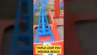 Triple Loop POV live feed from Indiana Beach #rollercoaster
