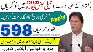 intelligence bureau pakistan jobs 2021 advertisement - intelligence bureau ib jobs 2021 via fpsc