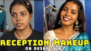 தமிழில்-Glowy & Easy reception makeup look || Dusky skin makeup tutorial || HARINI SI