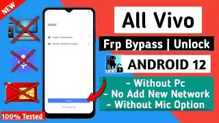 All Vivo FRP Bypass/Reset Google Account Lock | Android 12 | Without PC,MIC Option |100% Tested 2022