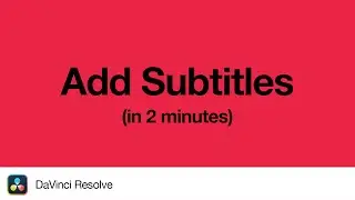 How to Add Subtitles in DaVinci Resolve | 2 Minute Tutorial
