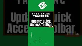 Excel Bites - Section 1:  Quick Access Toolbar (#10) - #shorts