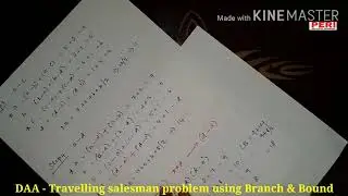 Part 3 DAA Travelling Salesman Problem using  Branch & Bound