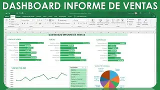 Cómo Hacer un DASHBOARD INFORME DE VENTAS en Excel -Indicadores de Ventas- Cuadro de Mando de VENTAS