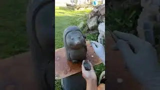 Ёжик из цемента. Поделки для сада своими руками 