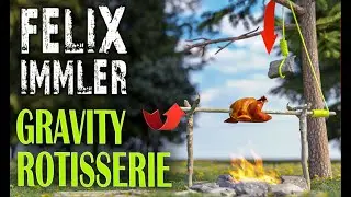 Brilliant Gravity Rotisserie - driven by the weight of stones -da Vinci 