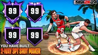 The MOST TOXIC ‘2-WAY 3PT SHOT MAKER’ Build To Make For NBA 2K24… BEST CATFISH LOCKDOWN BUILD!
