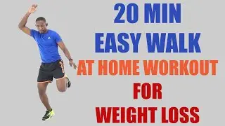 20 Minute EASY Walk at Home Workout for Fast Weight Loss 🔥2600 Steps - 200 Calories 🔥