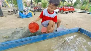VLOG FATHAN BERMAIN TANGKAP IKAN LELE DI PLAYGROUND TAMAN KOTA