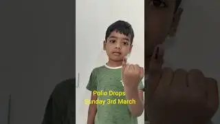 Polio Drops - Sunday 3rd March