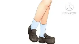 Mayu’s feet growing out of her shoes and socks