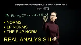 Norms, lp norms, and the sup norm, Real Analysis II