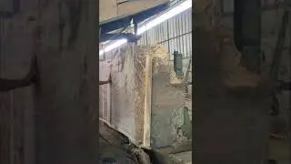 The process of sawing logs and cutting wood into slabs to create the most beautiful countertops