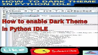 DARK THEME inPYTHON IDLE 