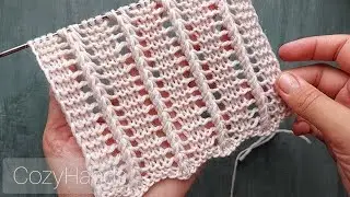 SUPER cool pattern for knitting a scarf, stole 🔥 Openwork with voluminous lines