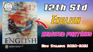 12th Std English Reduced Portions List | New Syllabus 2020-2021 | Download Pdf
