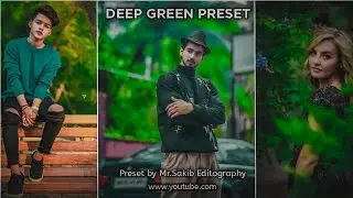 #Deep Green Photo editing Tutorial in Lightroom mobile +Free Presets 😍🔥[Green Tone Series Episode 3]