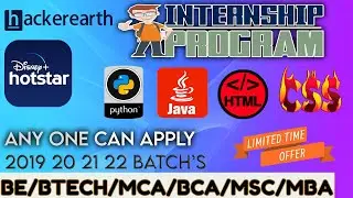 Disney Hotstar Internship | Internship 2019 2020 2021 Batch | Python | Java  HTML | Web Development